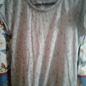 Girls-Tshirt gray w/flowers